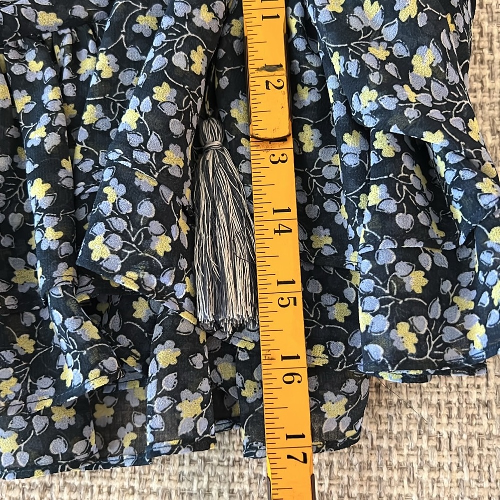 1. STATE Ruffled Ruched Seam Floral Mini Skirt - Picture 11 of 14